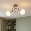 Brilagi - Plafonnier en applique MILO ECRU 2xE27/60W/230V beige/doré