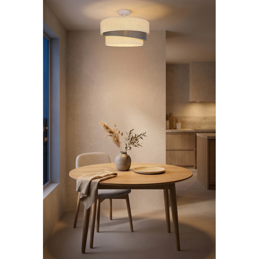 Brilagi - Plafonnier en applique TRIO 1xE27/60W/230V Ø 40 cm crème/gris