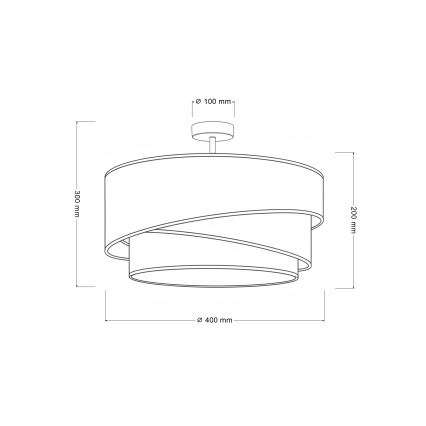 Brilagi - Plafonnier en applique TRIO 1xE27/60W/230V Ø 40 cm crème/gris