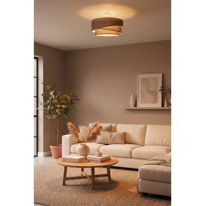 Brilagi - Plafonnier en saillie ARROW 1xE27/60W/230V Ø 45 cm marron