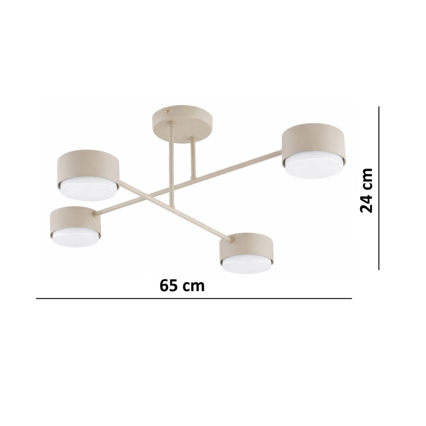 Brilagi - Plafonnier LED RGB+CCT dimmable en saillie MONO 4xGX53/14W/230V 2700-6500K Wi-Fi Tuya noir