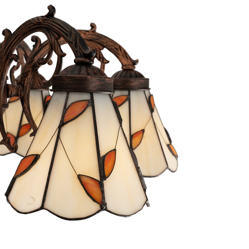 Brilagi - plafonnier en vitrail de style Tiffany FOLIA 6xE27/60W/230V Ø 60 cm