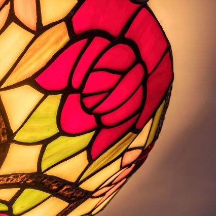 Brilagi - Plafonnier en vitrail de style Tiffany GARLAN 2xE27/60W/230V