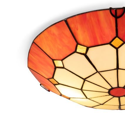 Brilagi - plafonnier en vitrail Tiffany SIENNA 2xE27/60W/230V Ø 40 cm