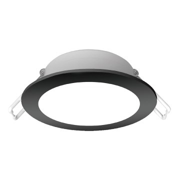 Brilagi - Plafonnier encastré LED pour salle de bains, 4,8 W/230 V, 3000 K, noir, IP65