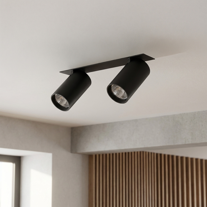 Brilagi - Plafonnier encastré SELE 2xGU10/30W/230V noir