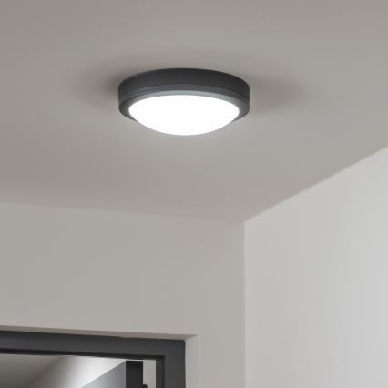 Brilagi - Plafonnier extérieur LED/20W/230V d. 23 cm IP54 anthracite