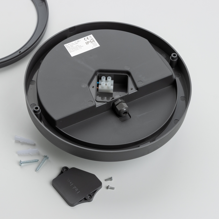 Brilagi - Plafonnier extérieur LED/20W/230V d. 23 cm IP54 anthracite