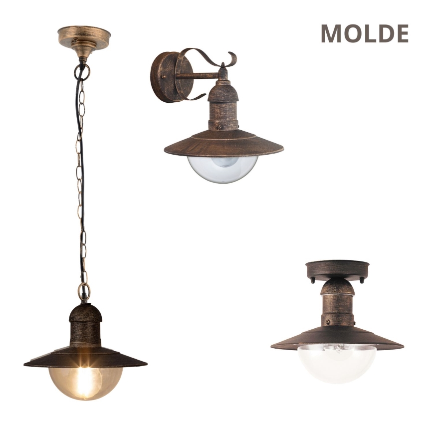 Brilagi - Plafonnier extérieur MOLDE 1xE27/60W IP44 bronze/patine