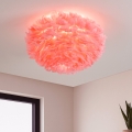 Brilagi - Plafonnier FEATHER 3xE27/40W/230V Ø 50 cm rose