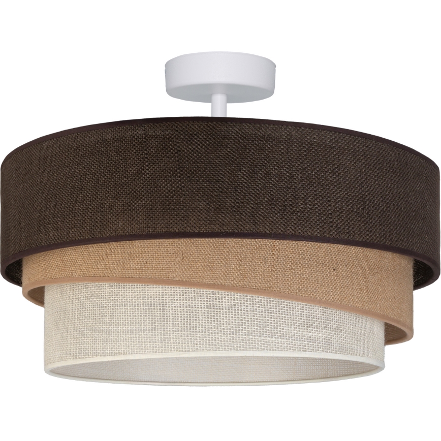 Brilagi - Plafonnier fixé au plafond TRIO 1xE27/60W/230V Ø 40 cm marron/beige/blanc