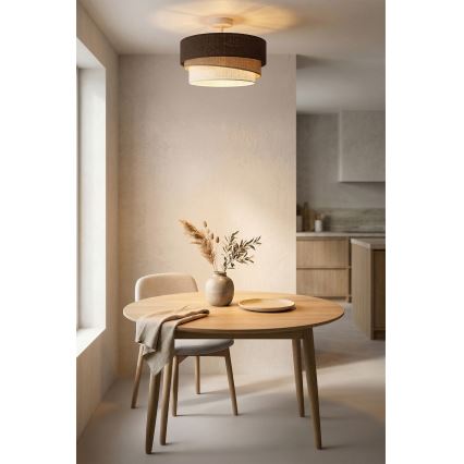 Brilagi - Plafonnier fixé au plafond TRIO 1xE27/60W/230V Ø 40 cm marron/beige/blanc
