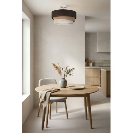 Brilagi - Plafonnier fixé au plafond TRIO 1xE27/60W/230V Ø 40 cm marron/beige/blanc