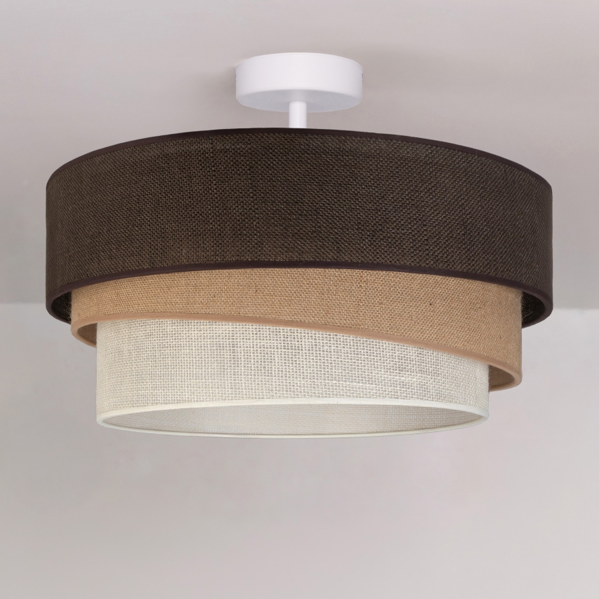 Brilagi - Plafonnier fixé au plafond TRIO 1xE27/60W/230V Ø 40 cm marron/beige/blanc