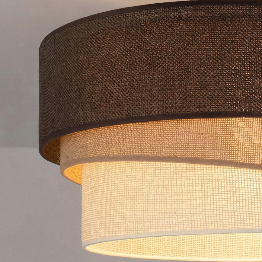 Brilagi - Plafonnier fixé au plafond TRIO 1xE27/60W/230V Ø 40 cm marron/beige/blanc