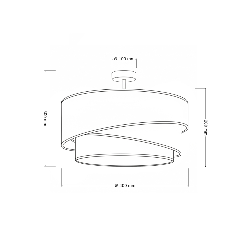 Brilagi - Plafonnier fixé au plafond TRIO 1xE27/60W/230V Ø 40 cm marron/beige/blanc