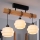 Brilagi - Plafonnier fixé en surface WOOD GLASS 3xE27/60W/230V pin/noir/blanc