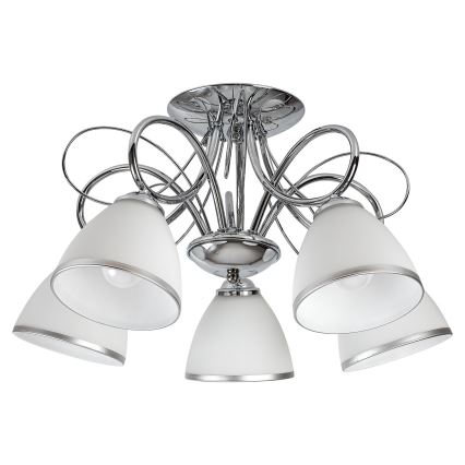 Brilagi - Plafonnier FRED 5xE27/60W/230V Ø59 cm chrome brillant
