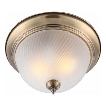 Brilagi - Plafonnier FRESCO 2xE27/40W/230V diam. 28 cm laiton