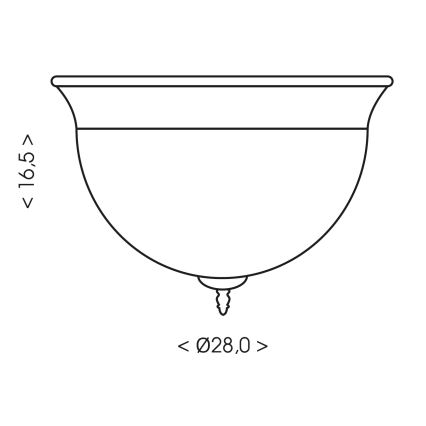 Brilagi - Plafonnier FRESCO 2xE27/40W/230V diam. 28 cm laiton