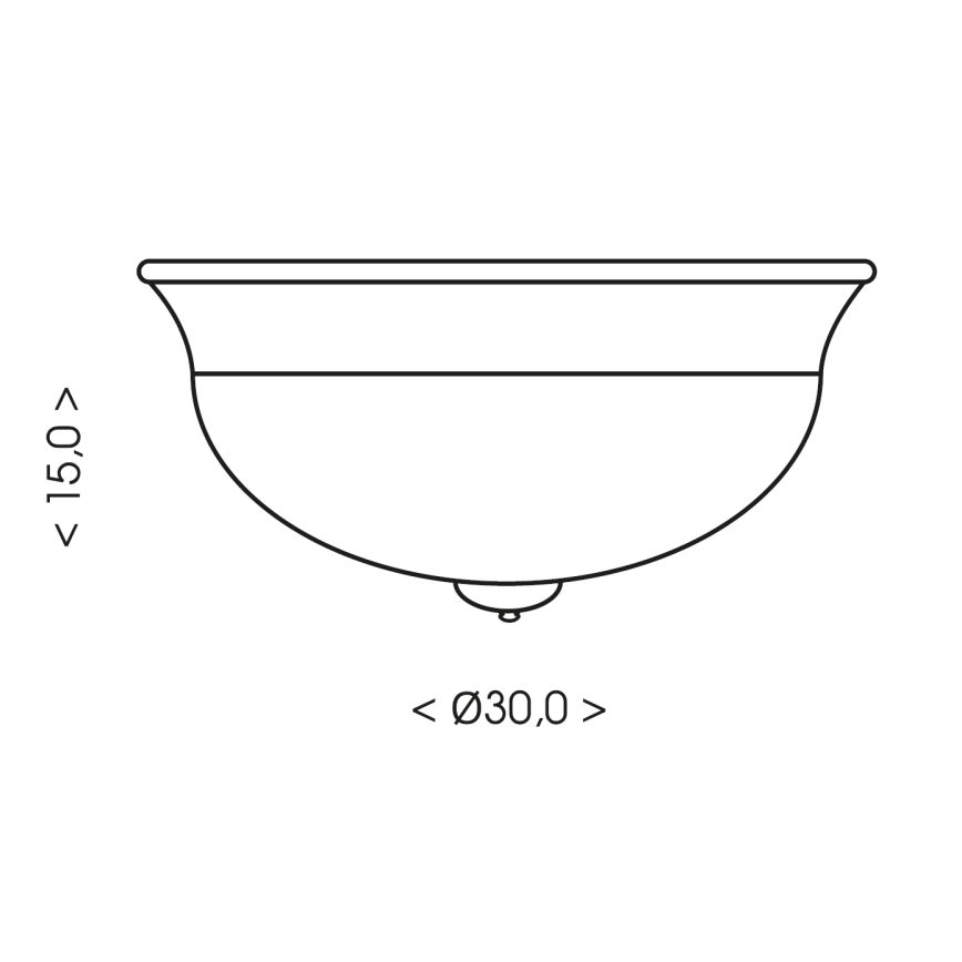 Brilagi - Plafonnier FRESCO 2xE27/40W/230V diam. 30 cm cuivré