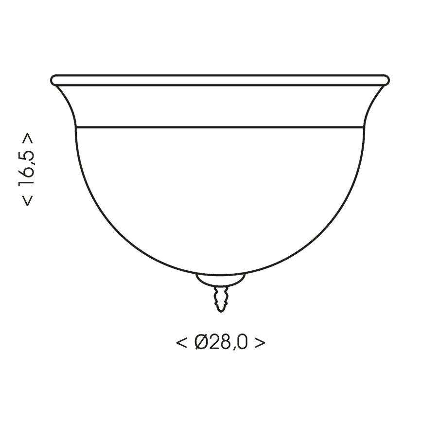 Brilagi - Plafonnier FRESCO 2xE27/40W/230V Ø 28 cm blanc