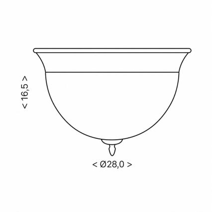 BRILAGI - Plafonnier FRESCO 2xE27/40W/230V Ø 28 cm doré