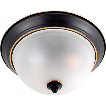 Brilagi - Plafonnier FRESCO 2xE27/40W/230V Ø 28 cm noir/doré