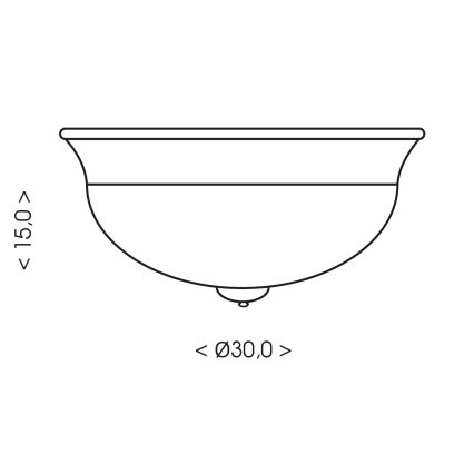 Brilagi - Plafonnier FRESCO 2xE27/40W/230V Ø 30 cm cuivré