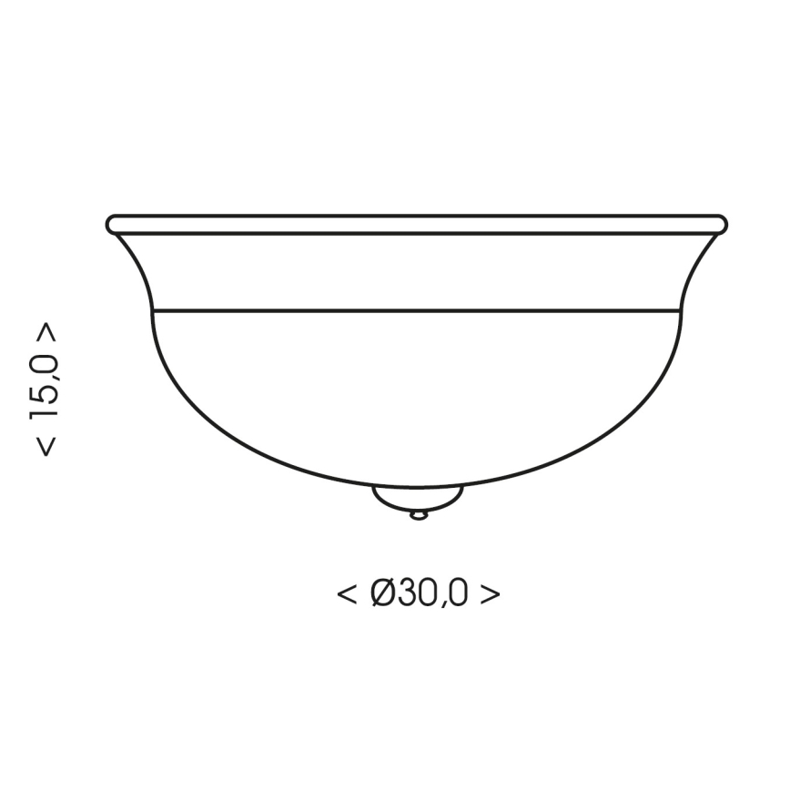 Brilagi - Plafonnier FRESCO 2xE27/40W/230V Ø 30 cm doré