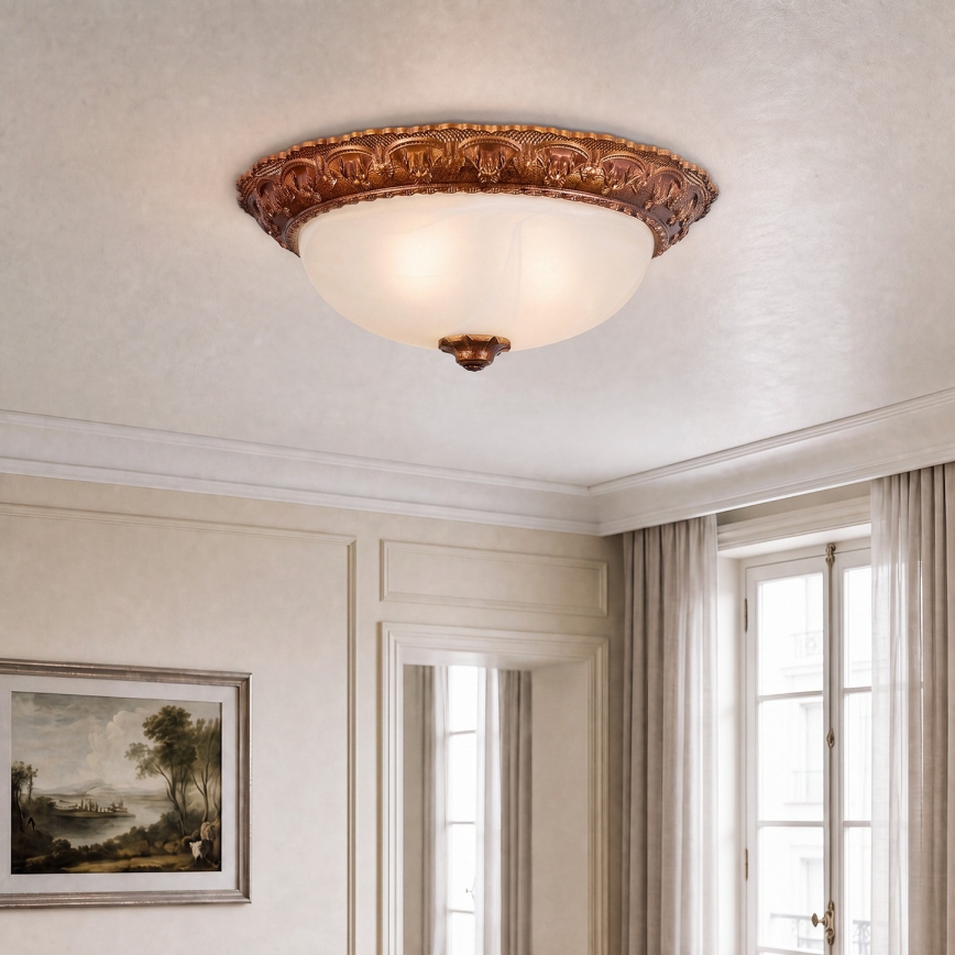 Brilagi - Plafonnier FRESCO 2xE27/40W/230V Ø 30 cm doré