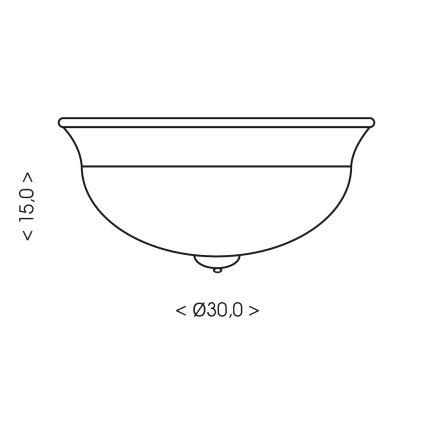 Brilagi - Plafonnier FRESCO 2xE27/40W/230V Ø 30 cm doré