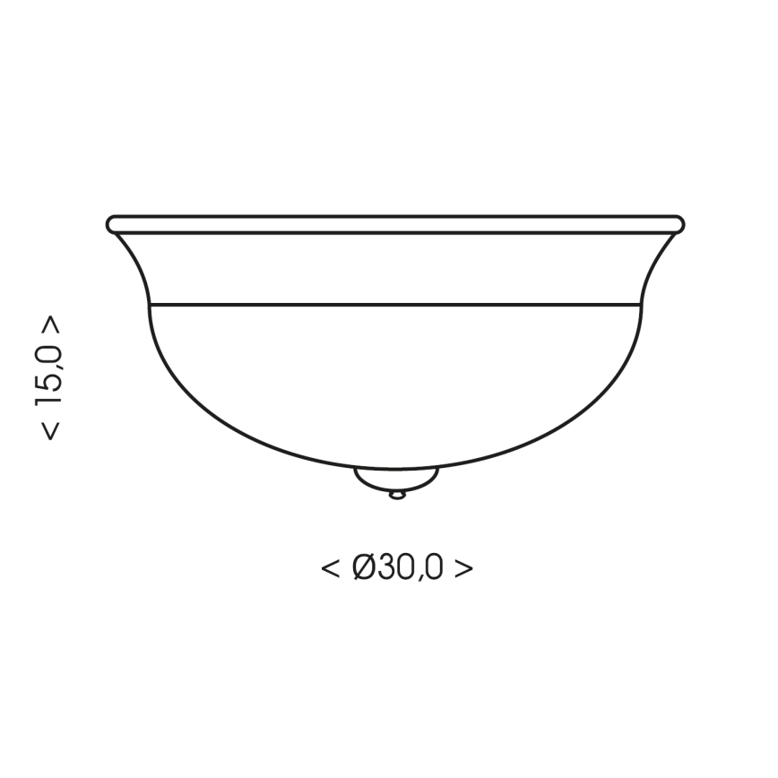 Brilagi - Plafonnier FRESCO 2xE27/40W/230V Ø 30 cm doré