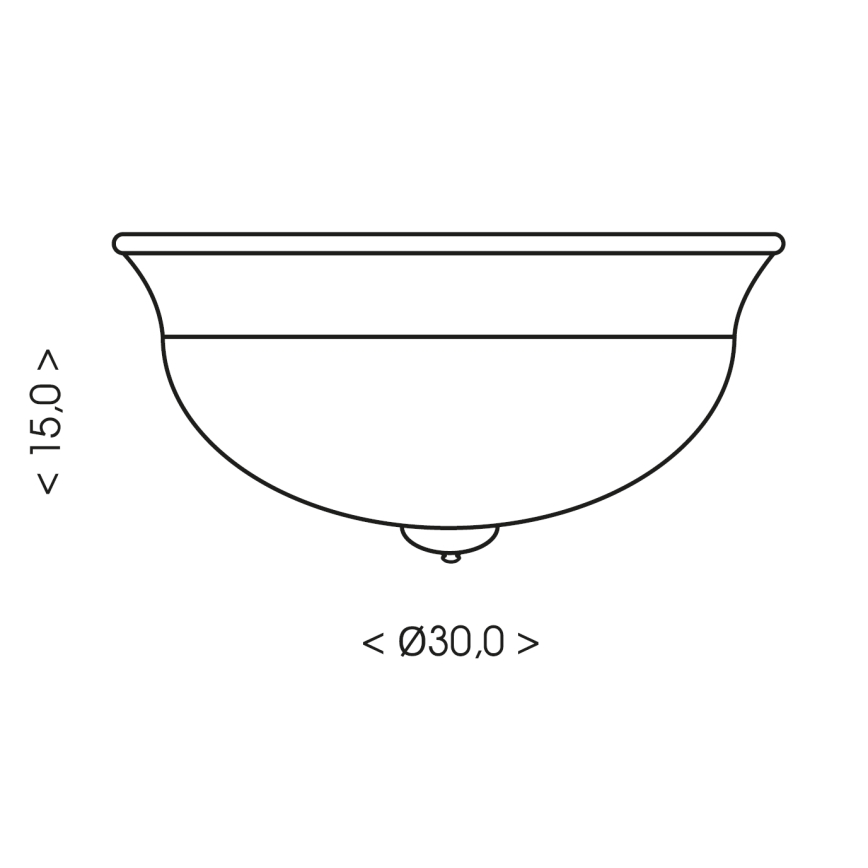 Brilagi - Plafonnier FRESCO 2xE27/40W/230V Ø 30 cm doré