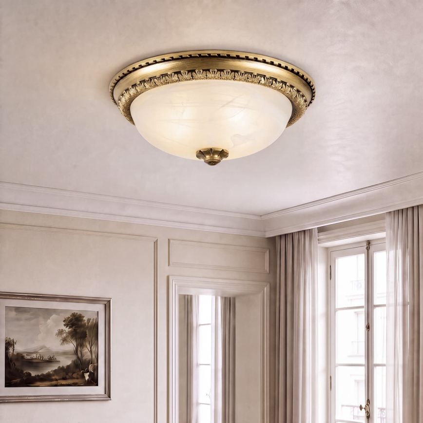 BRILAGI - Plafonnier FRESCO 2xE27/40W/230V Ø 30 cm, laiton