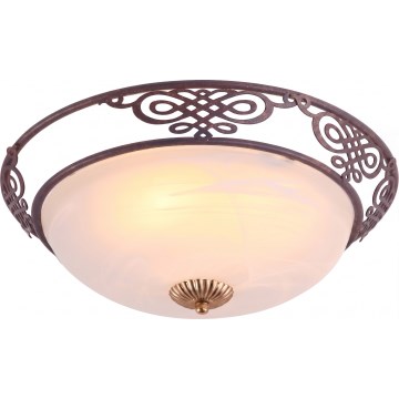 Brilagi - Plafonnier FRESCO 3xE27/40W/230V Ø 48 cm marron
