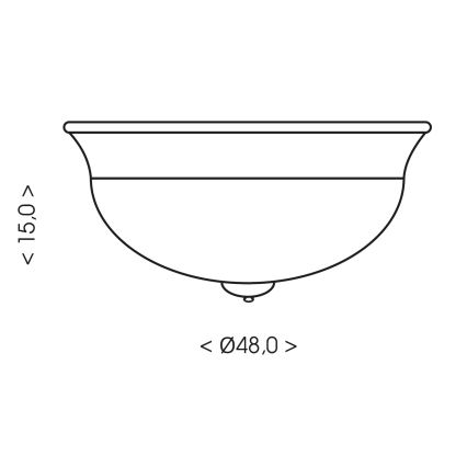 Brilagi - Plafonnier FRESCO 3xE27/40W/230V Ø 48 cm marron