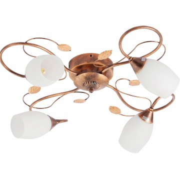 Brilagi - Plafonnier GRACE 4xE27/40W/230V Ø 68 cm patiné/cuivré