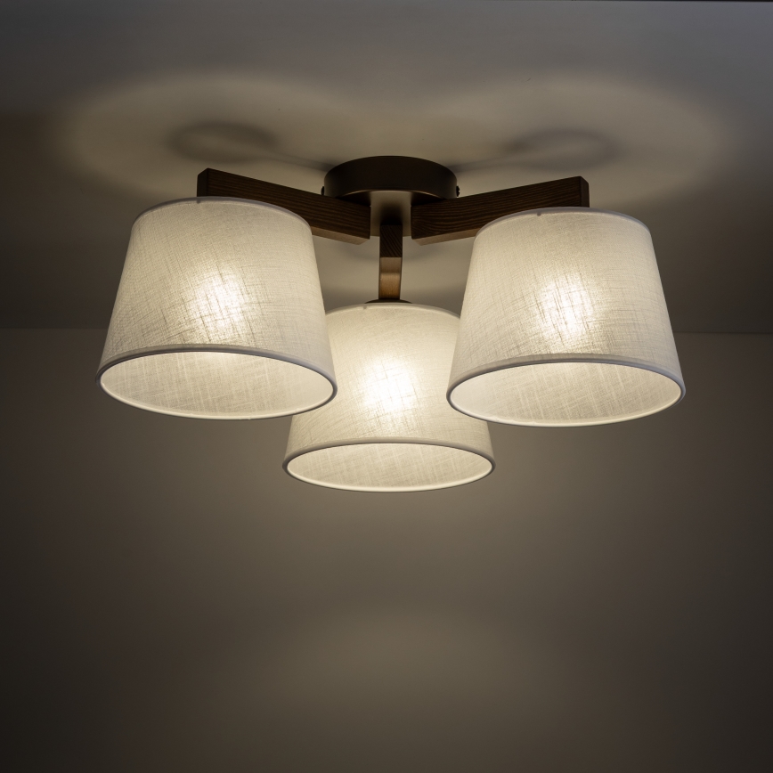 Brilagi - Plafonnier LATTE 3xE27/60W/230V pin/beige