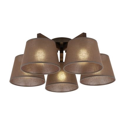 Brilagi - Plafonnier LATTE 5xE27/60W/230V pin/marron