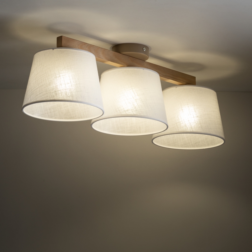 Brilagi - Plafonnier LATTE SABIA 3xE27/60W/230V pin/blanc