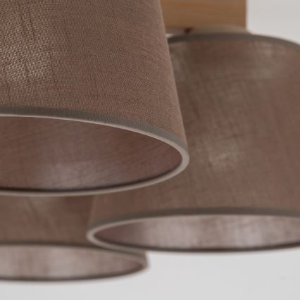 Brilagi - Plafonnier LATTE SABIA 5xE27/15W/230V pin/marron