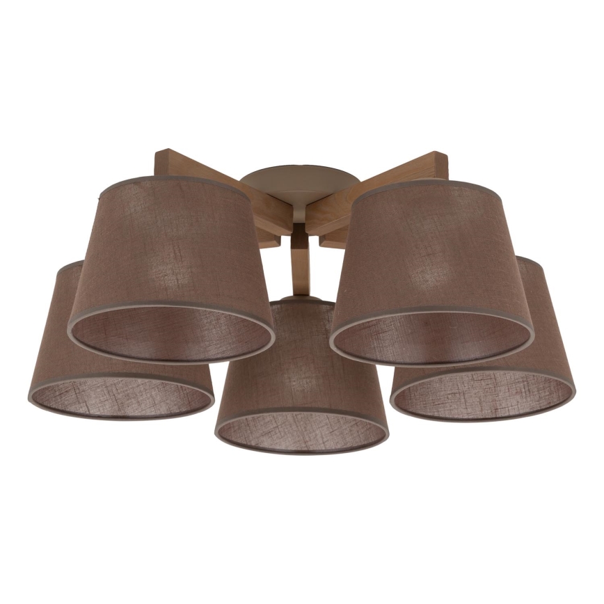 Brilagi - Plafonnier LATTE SABIA 5xE27/60W/230V pin/marron