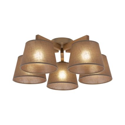 Brilagi - Plafonnier LATTE SABIA 5xE27/60W/230V pin/marron