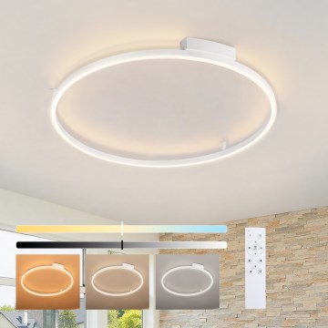 Brilagi - Plafonnier LED à intensité réglable PORTOFINO LED/60W/230V 3000-6000K Ø 80 cm blanc + télécommande