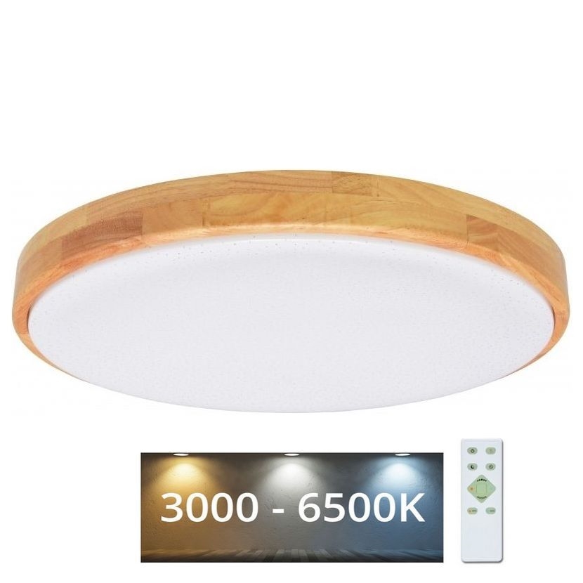 Brilagi - Plafonnier LED à intensité variable PINE LED/60W/230V + télécommande