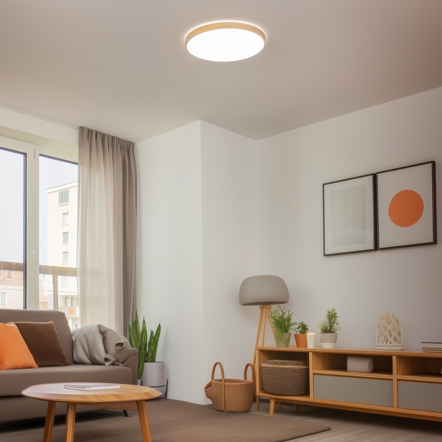 Brilagi - Plafonnier LED à intensité variable PINE LED/60W/230V + télécommande