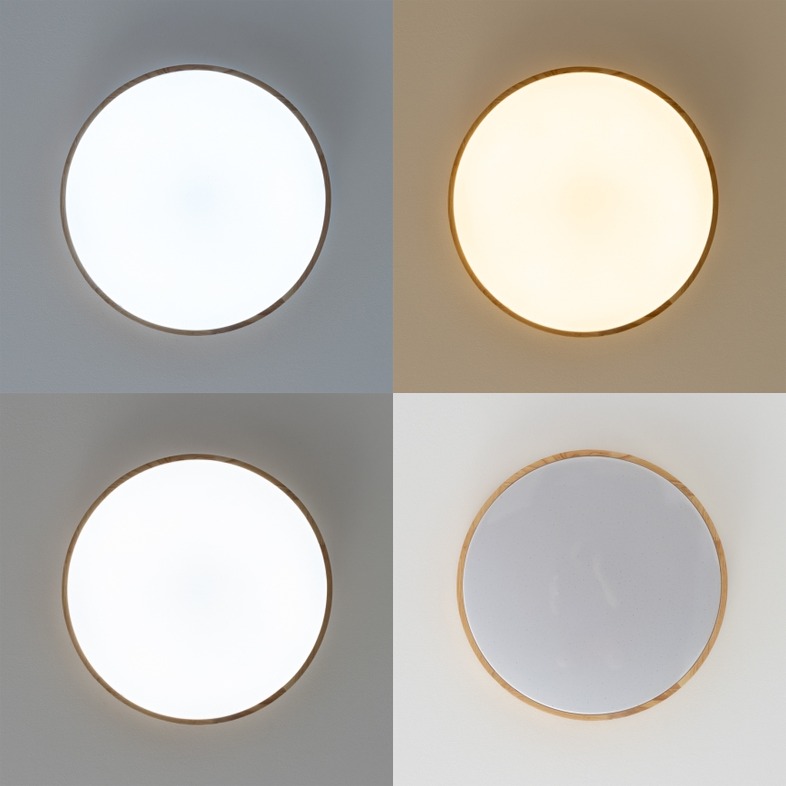 Brilagi - Plafonnier LED à intensité variable PINE LED/60W/230V + télécommande