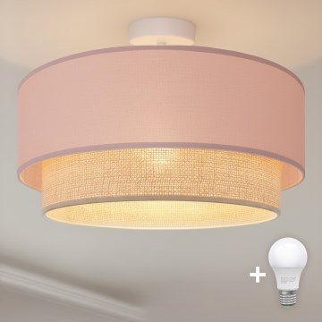 Brilagi - Plafonnier LED à montage en surface BOHO BOBO 1xE27/10W/230V Ø 40 cm rose/crème