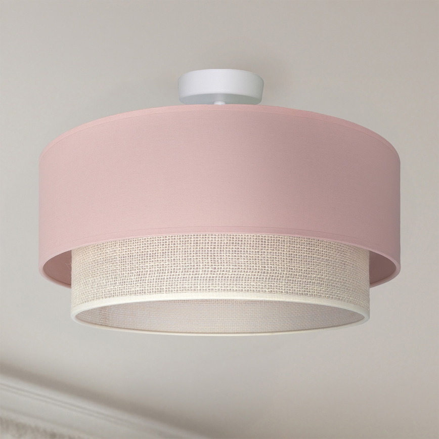 Brilagi - Plafonnier LED à montage en surface BOHO BOBO 1xE27/10W/230V Ø 40 cm rose/crème